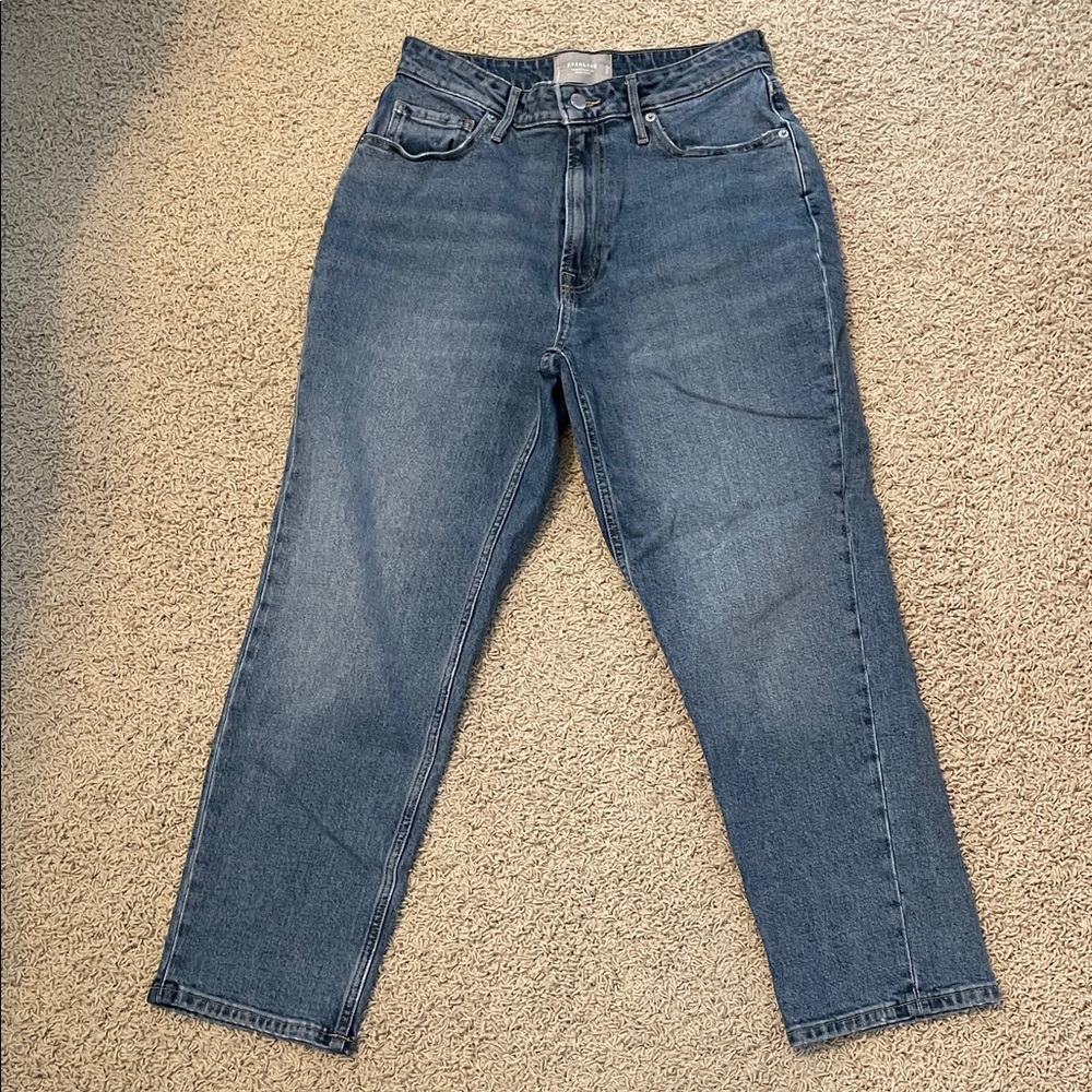 Everlane Curvy Cheeky Cropped Blue Jeans